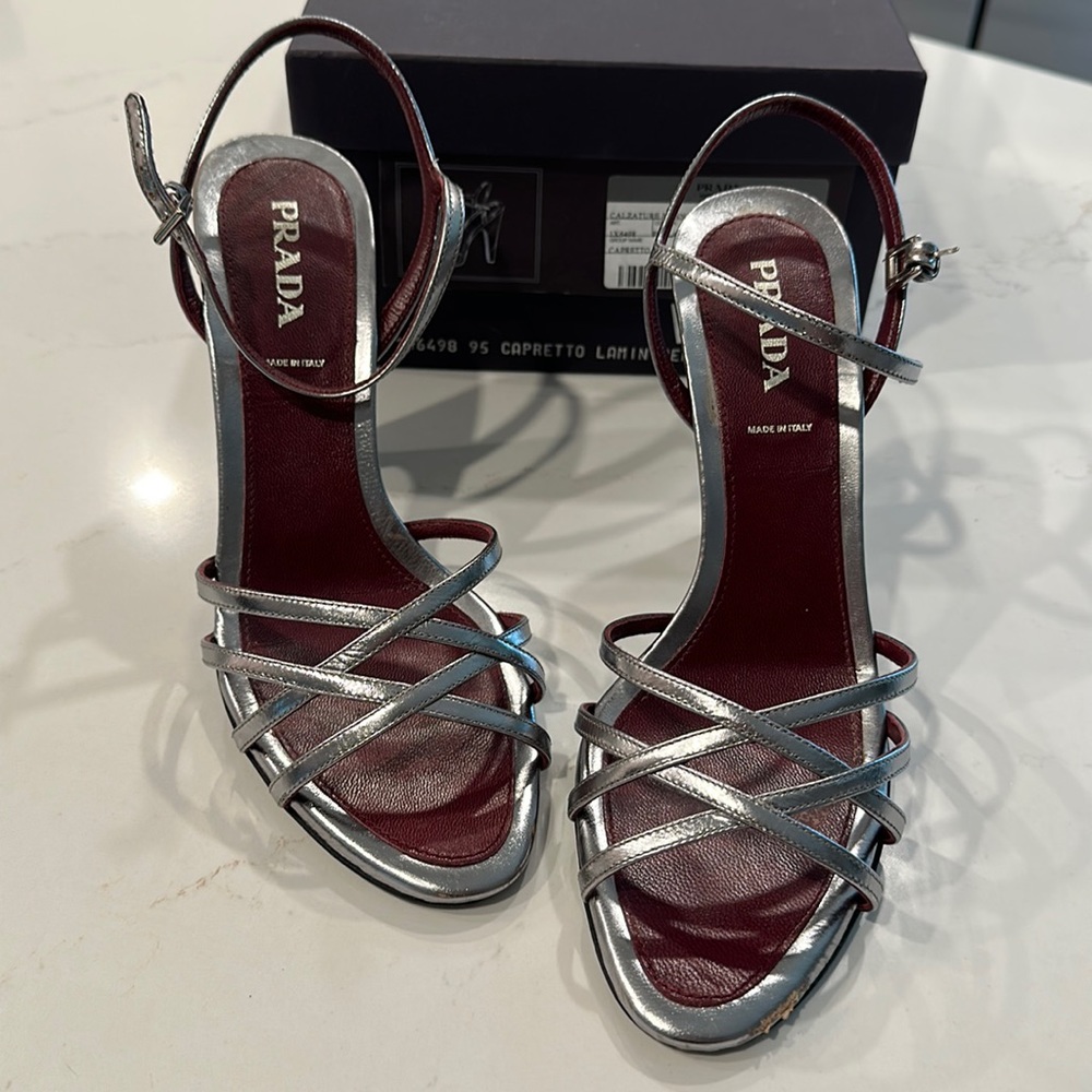 Gunmetal Prada Heels